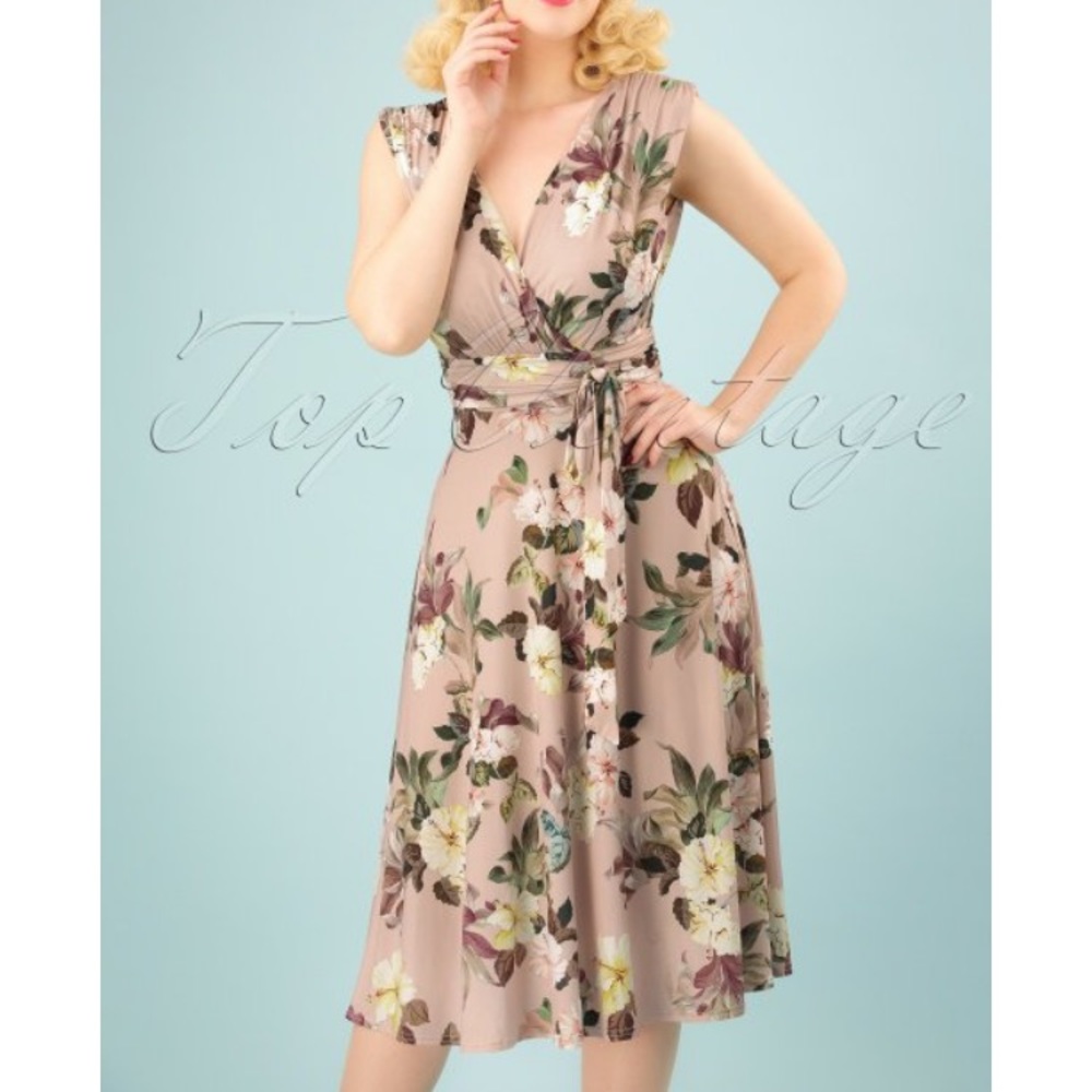 ✨Vintage Chic for TopVintage 50s Jane Floral Midi